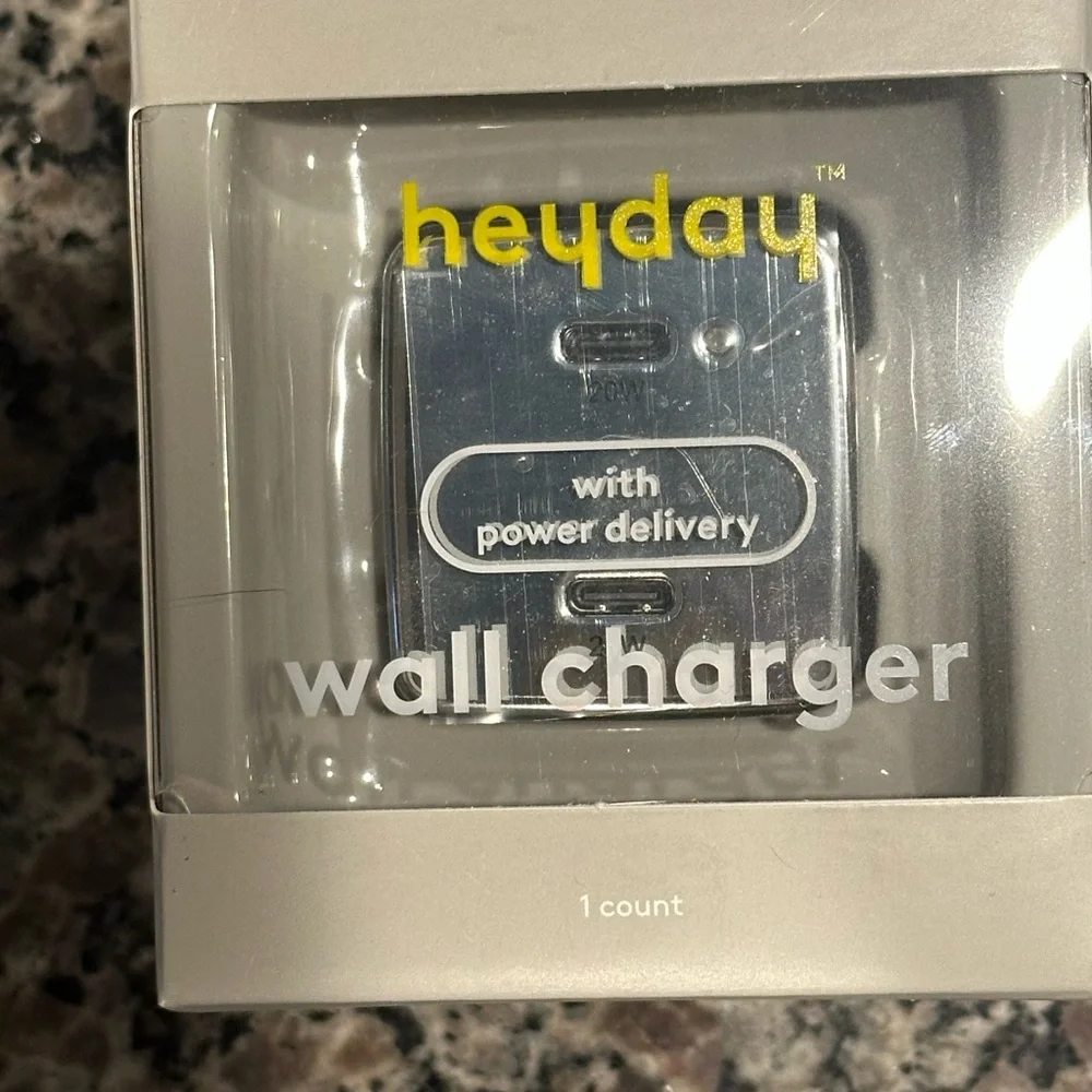 Heyday Soft-Touch Fast Charging Cable and Wall Charger - Light Purple